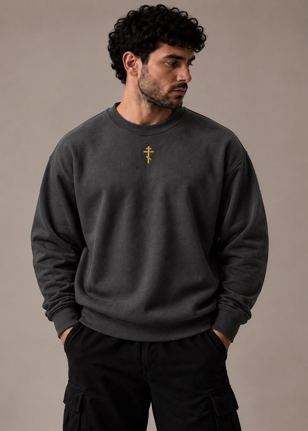 Byzantine Cross Crewneck