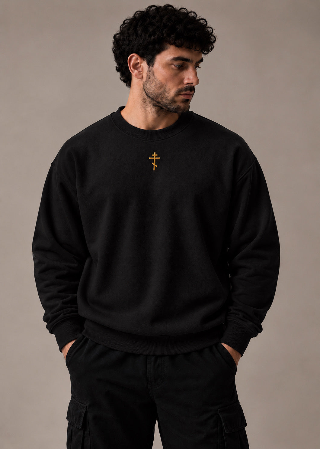 Byzantine Cross Crewneck